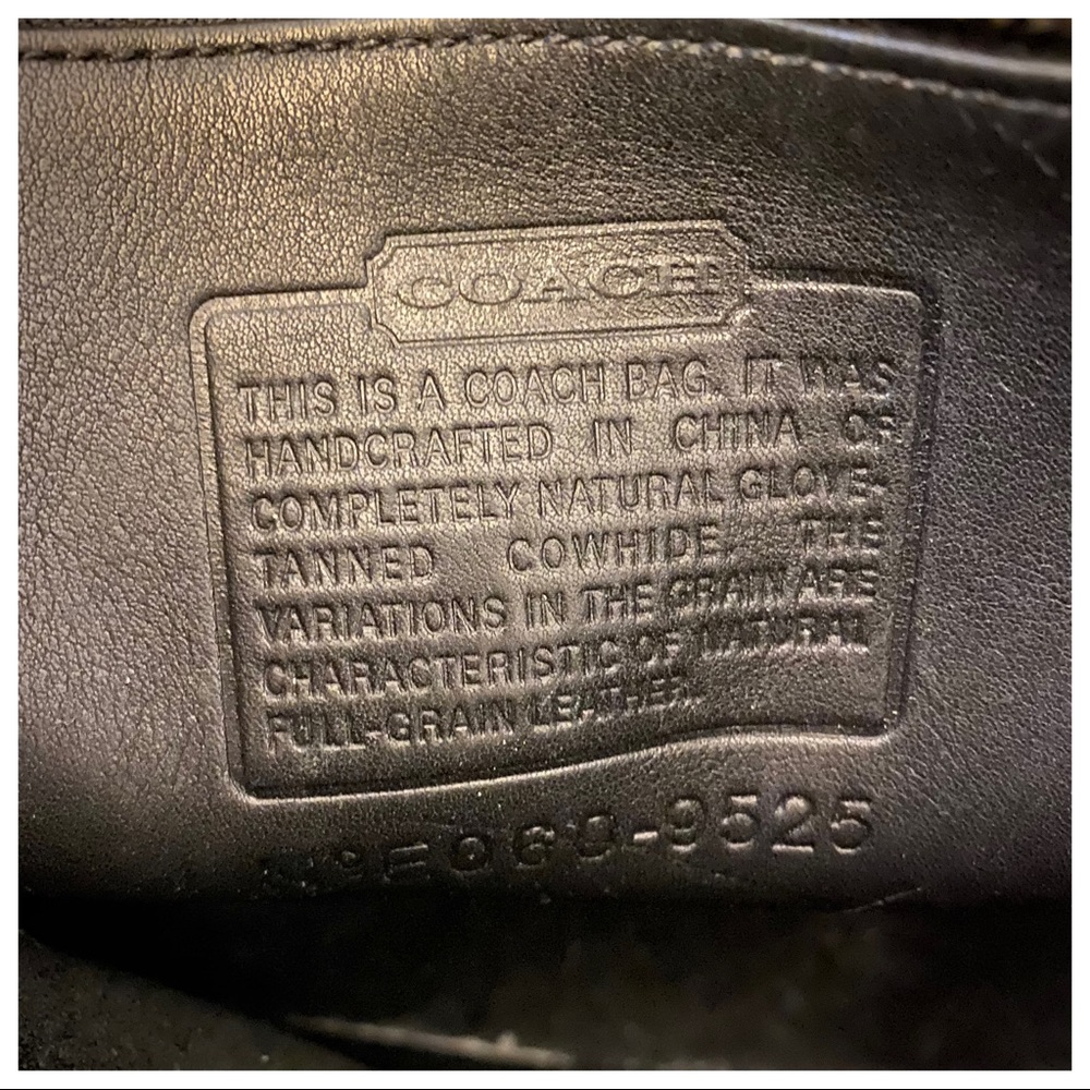 Black Leather Vintage, Coach stewardess bag - Picture 6 of 12